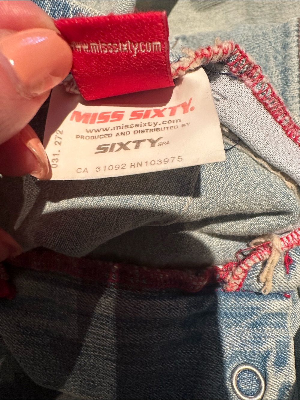 Miss Sixty Light Blue Flared Jeans with Belt Accent Y2K - Picture 6 of 7